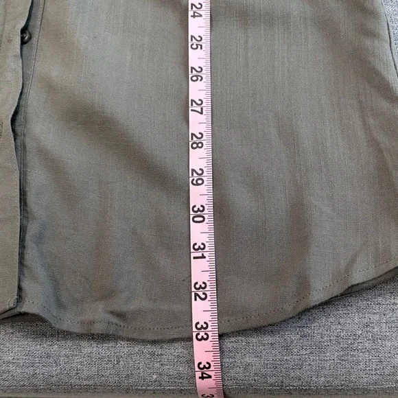 Lulu's Olive Oxford Comma Shirt Dress - Picture 10 of 10